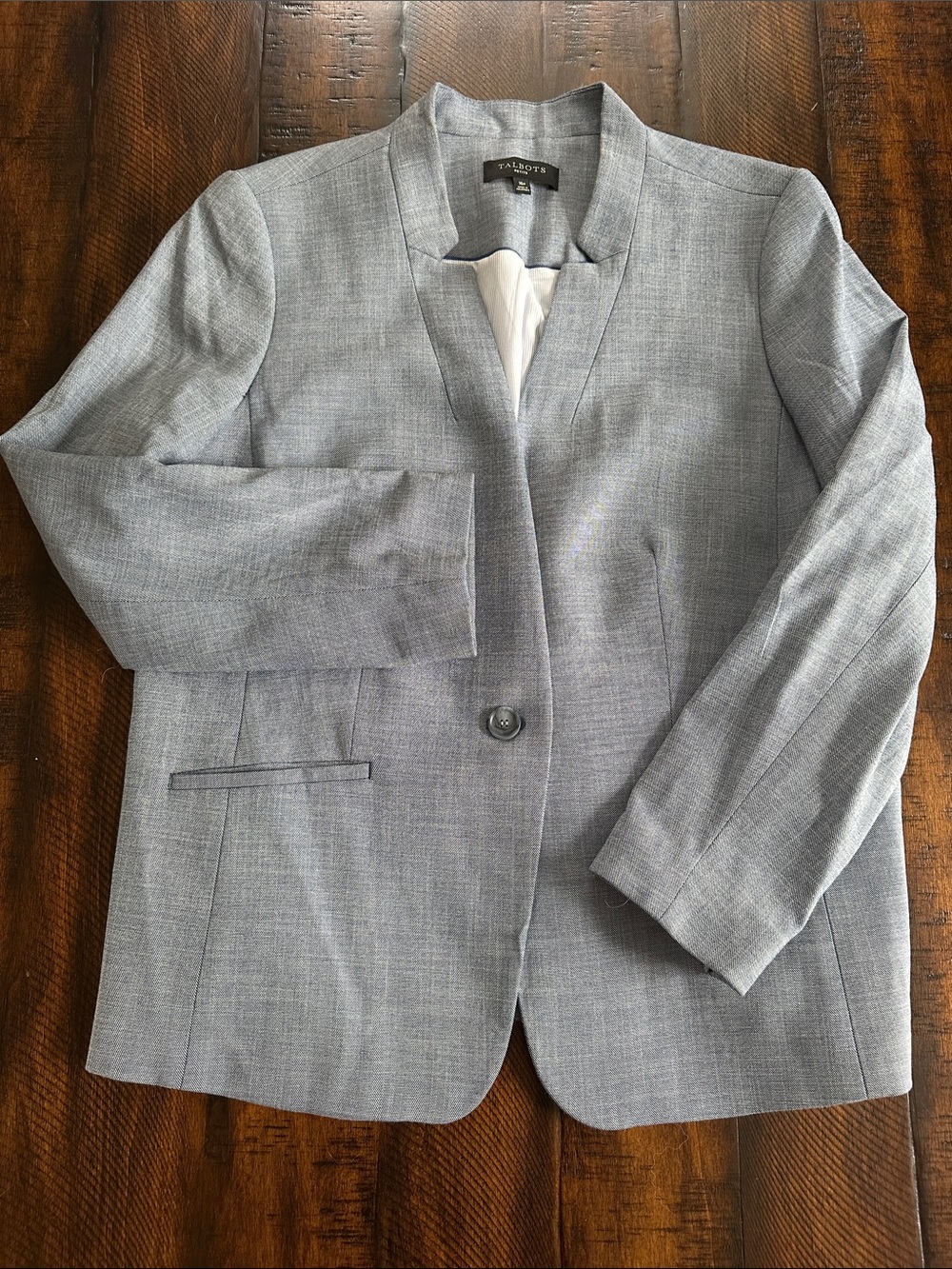 Talbots Light Gray Single-Button Women's Blazer